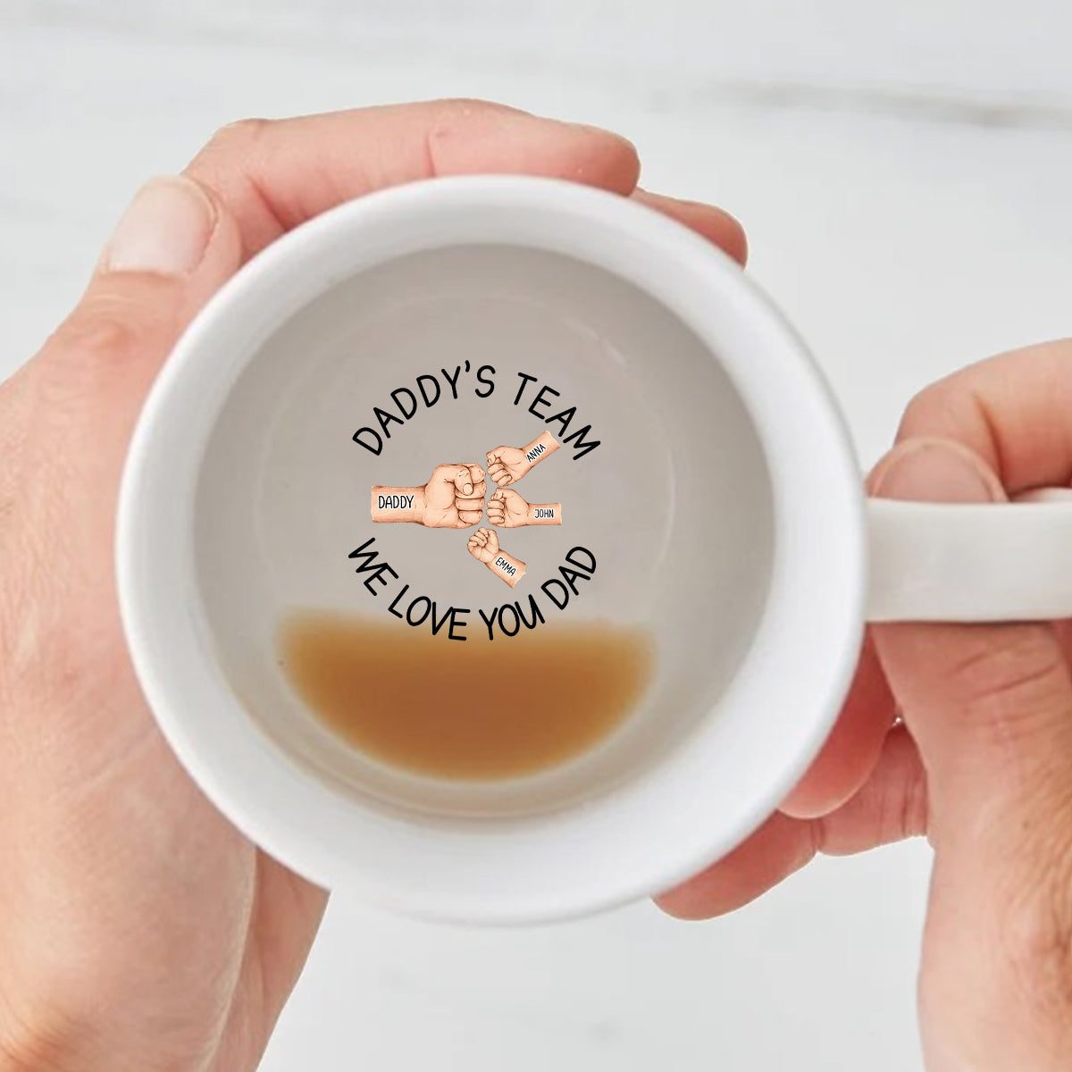 Daddy's Team - Personalized Father Hidden Message Mug