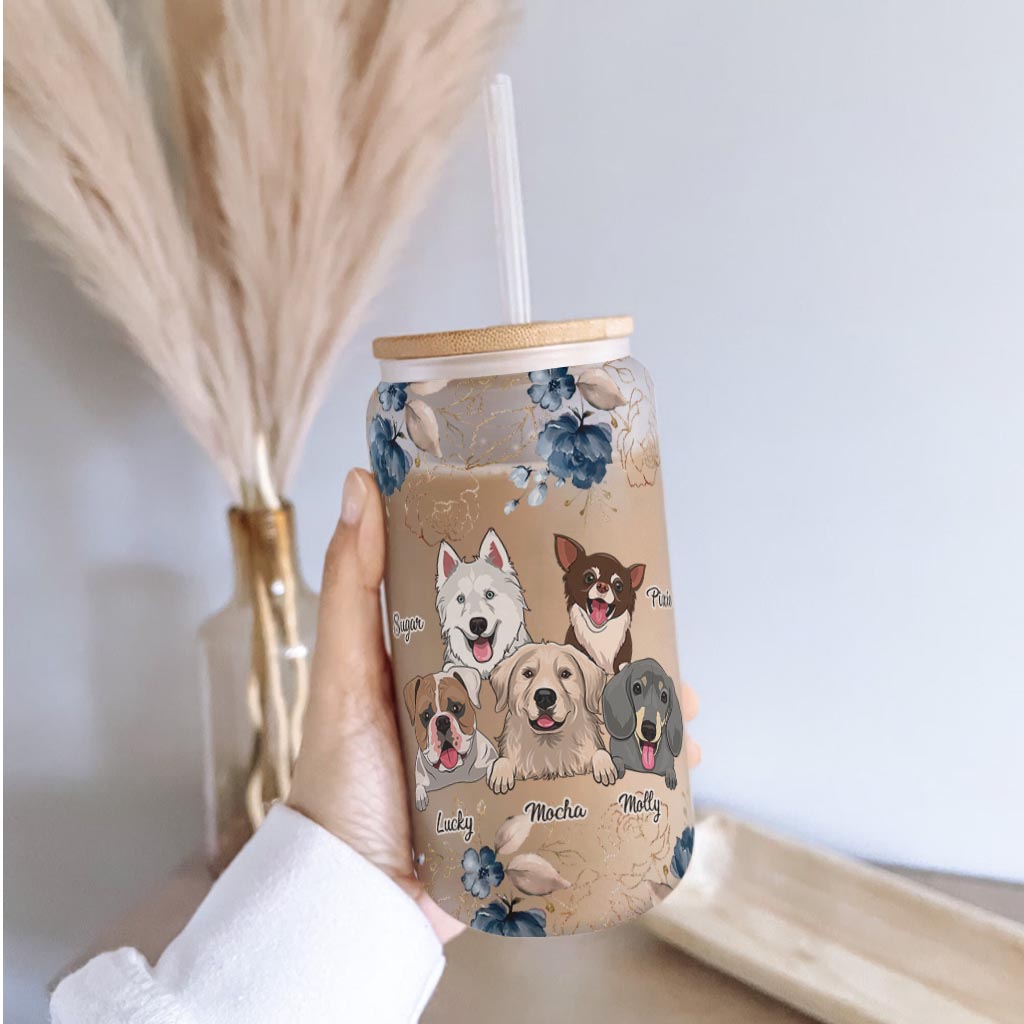 Everything Tastes Better - Cat gift for dog lover - Personalized Can Glass