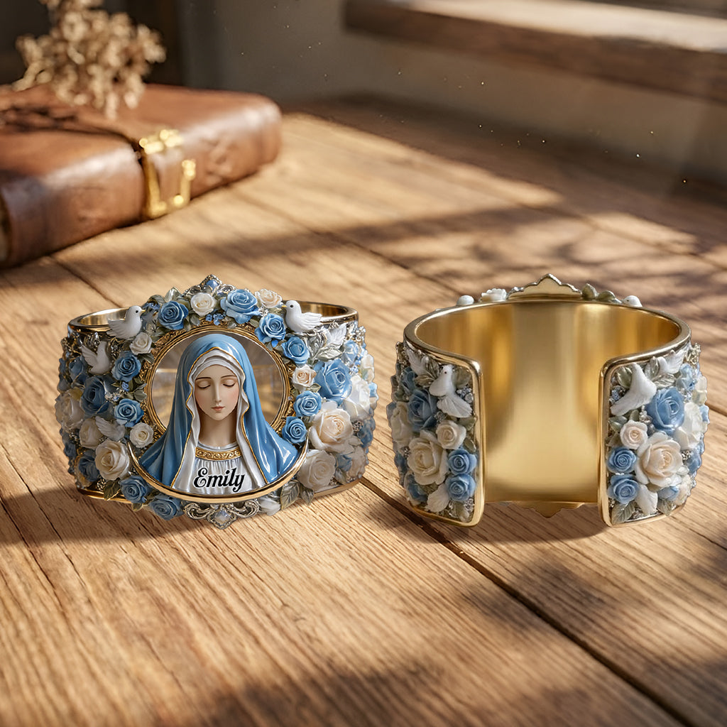 Heavenly Grace - Personalized Christian Shaped Cuff Bracelet