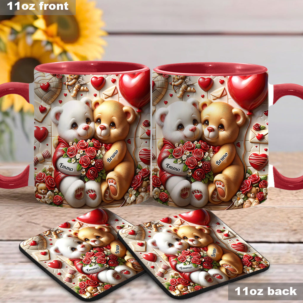 Cute Bear Couple - Personalized Couple Accent Mug