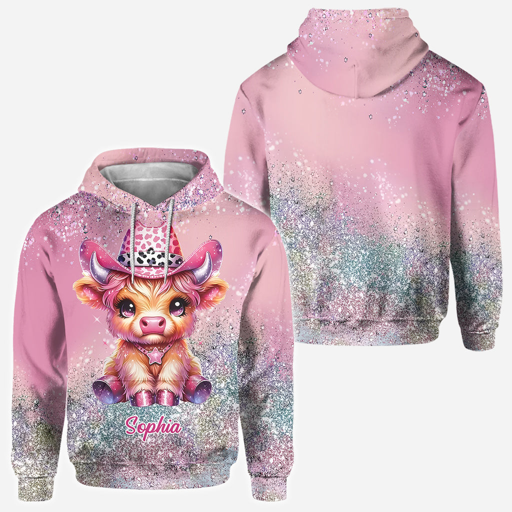 Cute Highland Cow - Personalized Highland Cow All Over Shirt