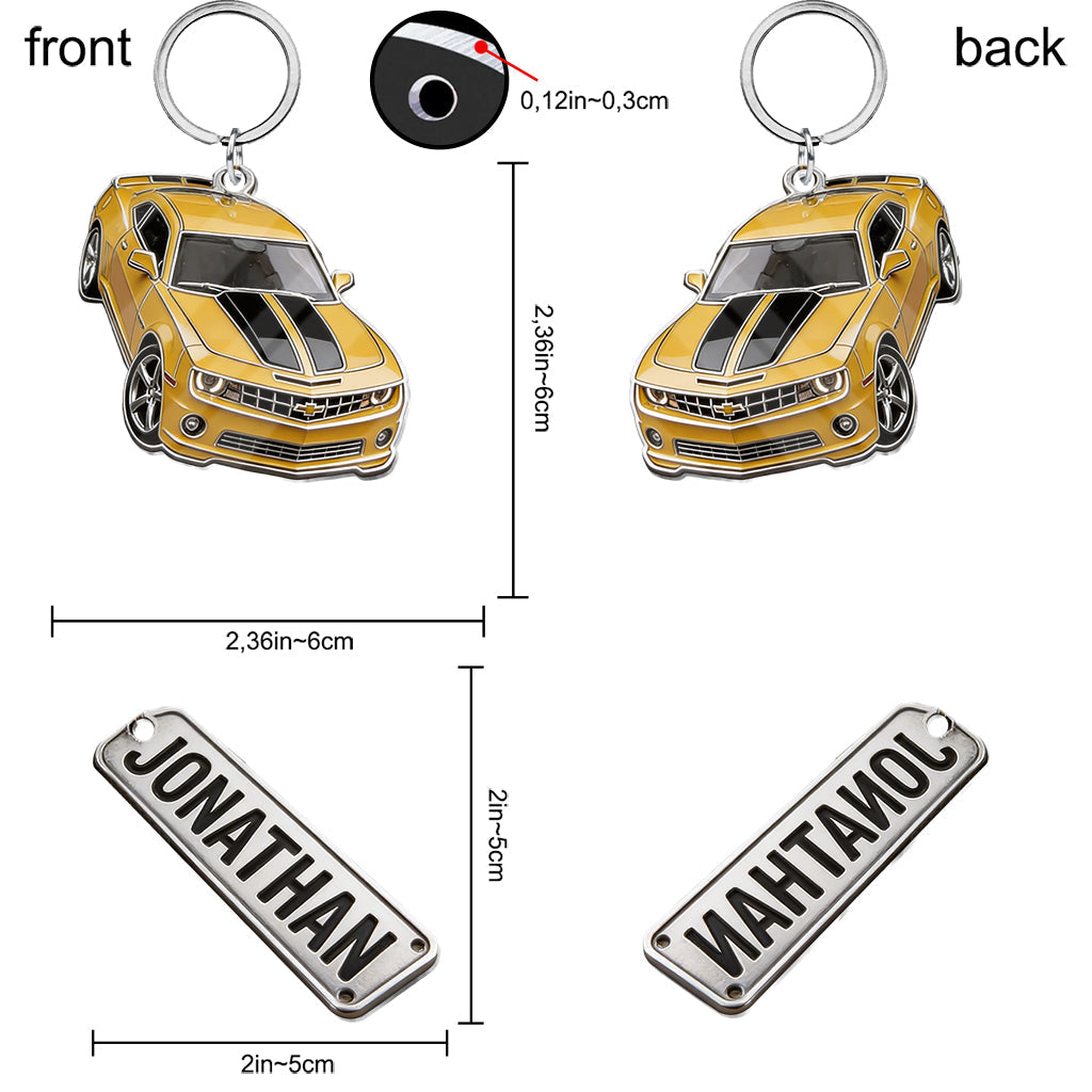 Custom Vehicle Keychain From Any Photo - Personalized Car Lover Premium Keychain With Charms