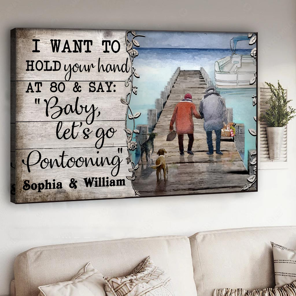 Let's Go Pontooning - Personalized Pontoon Canvas And Poster