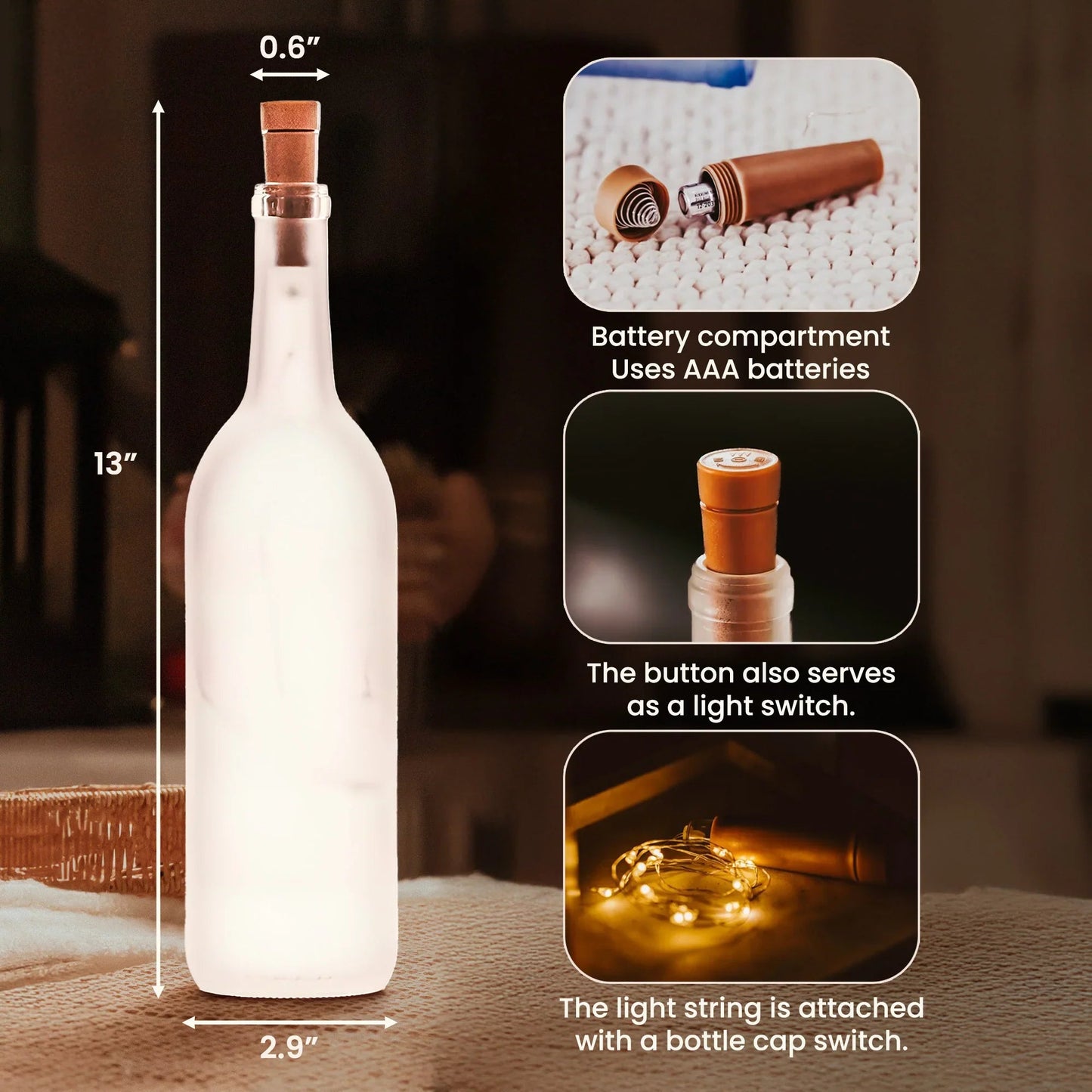 Custom Internet Love Quote Bottle Lamp for Couples, Soft Warm Glow Bedroom Light & Thoughtful Personalized Gift