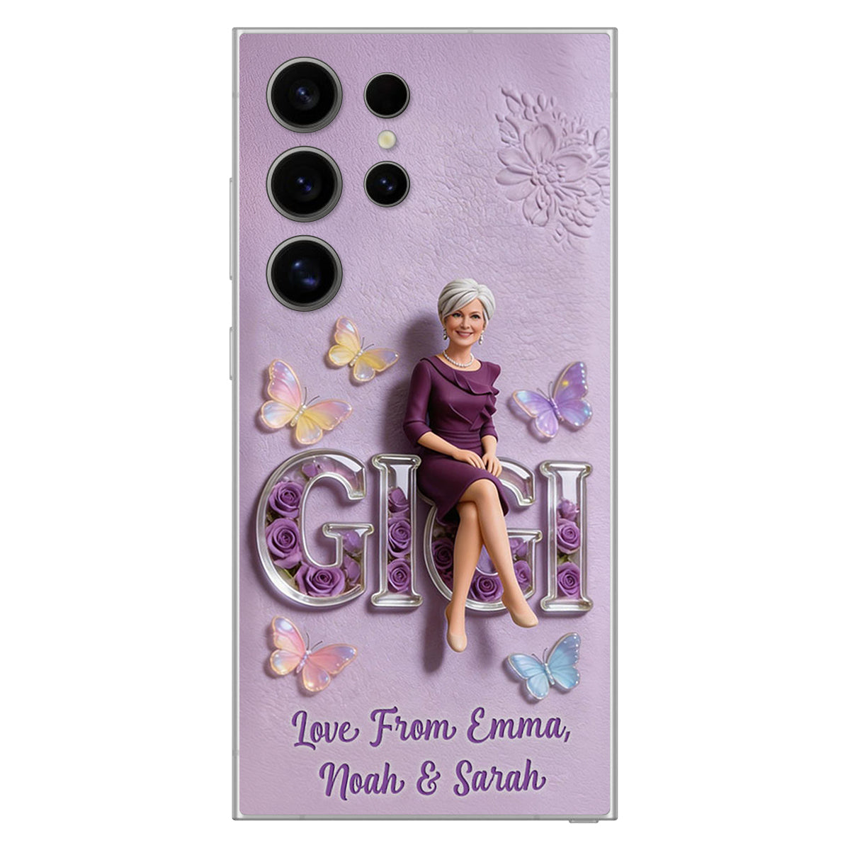 Custom Any Photo - Personalized Mother 3D Embossed Leather Phone Case