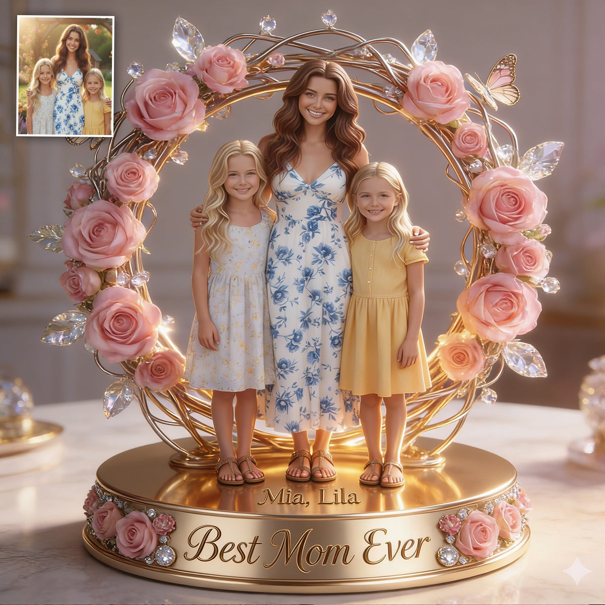 Best Mom Ever - Personalized Mother Custom Shaped Acrylic Plaque