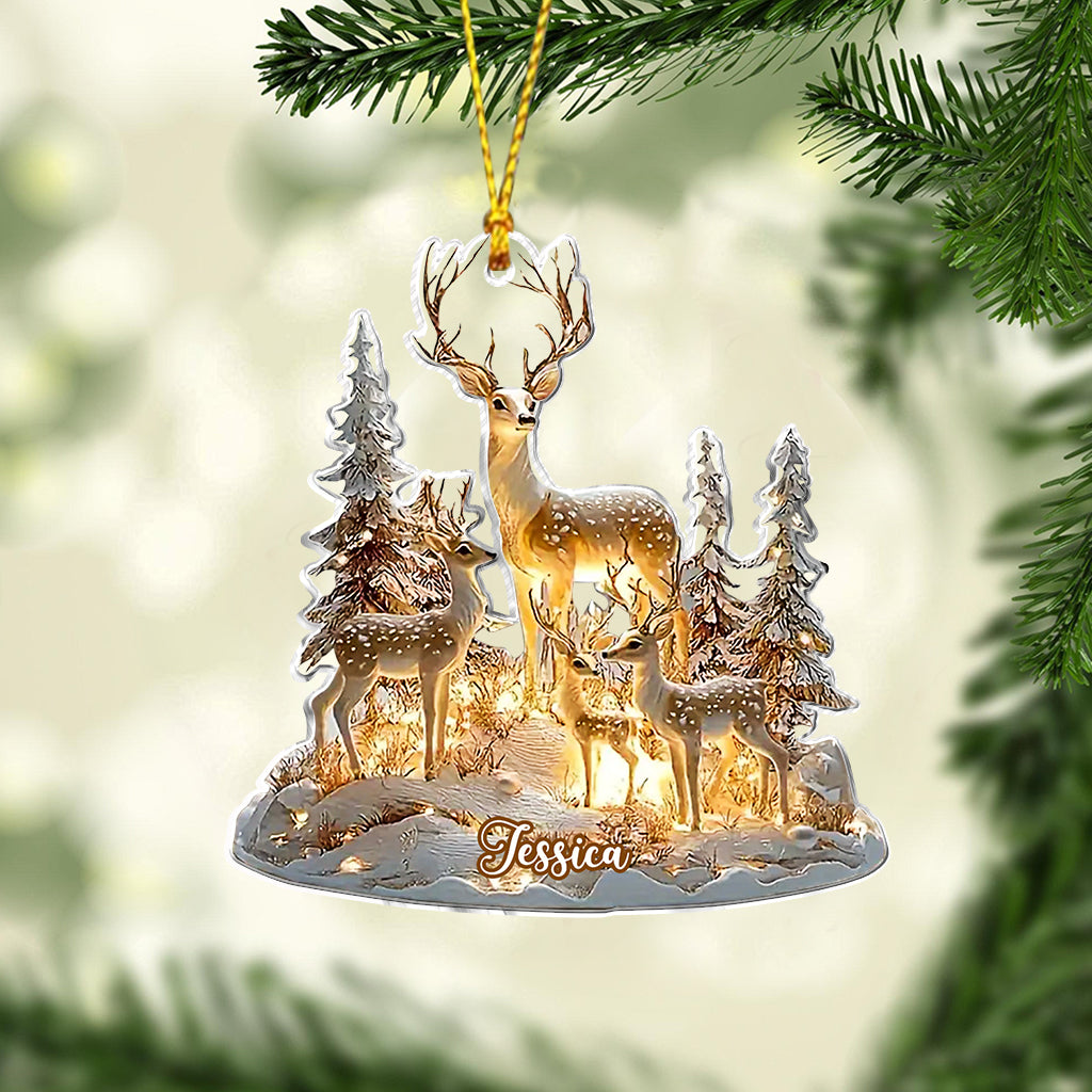 Deer Christmas - Personalized Hunting Ornament
