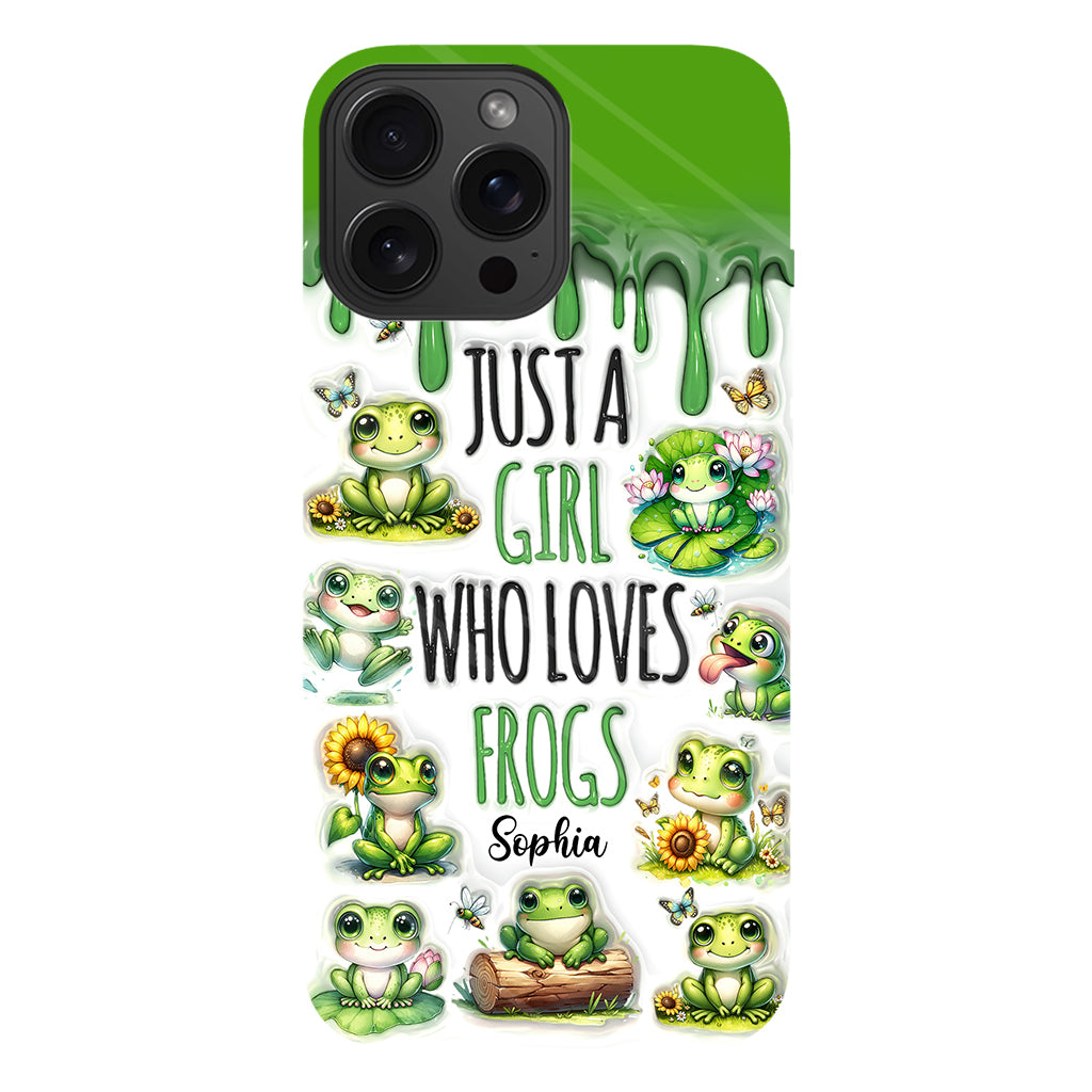 Just A Girl Who Loves Frogs - Personalized Frog Full Print Phone Case