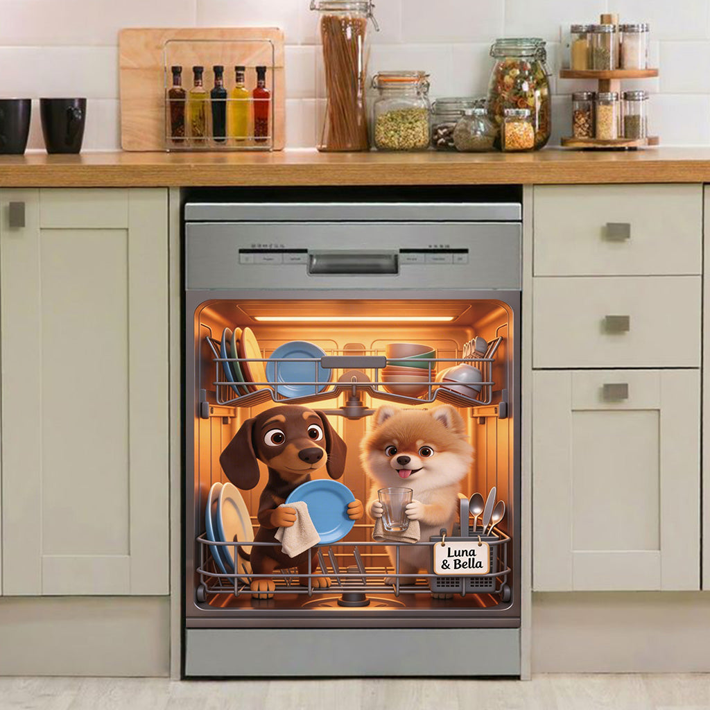 Dish Cleaning Supervisor, Custom From Your Photo - Personalized Dog Dishwasher Cover