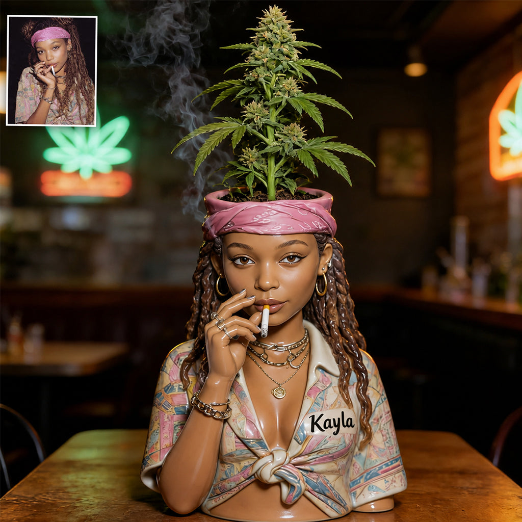Green Paradise - Personalized Weed Acrylic Pot