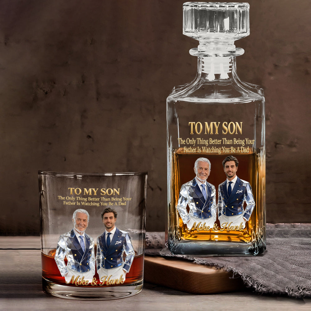 Cool Gift For Dad, Father's Day Gift - Personalized Father Whiskey Glass
