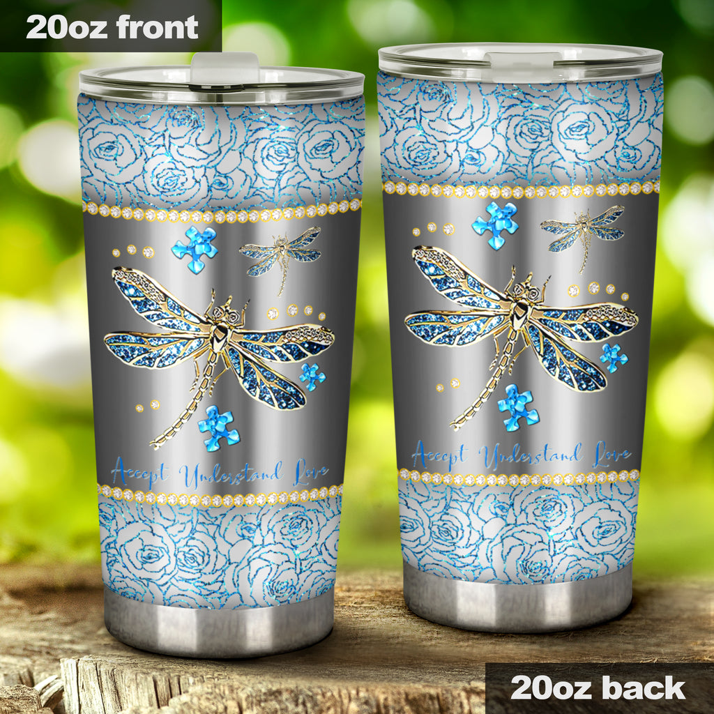 Accept Understand Love Autism Awareness Tumbler 0622