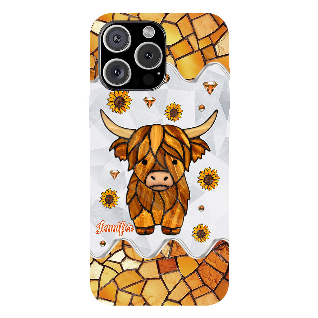 Adorable Highland Cow - Personalized Highland Cow Full Print Phone Case
