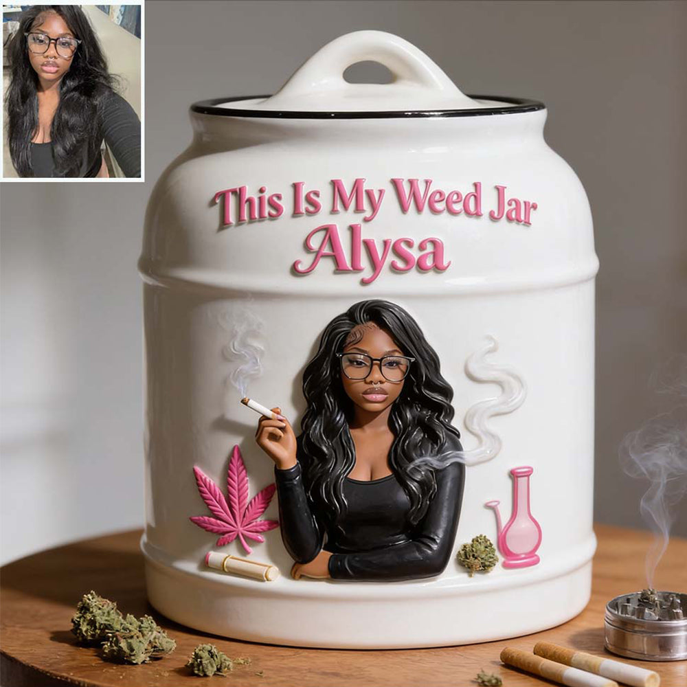 Cannabis Stash Jar - Personalized Weed Container Jar