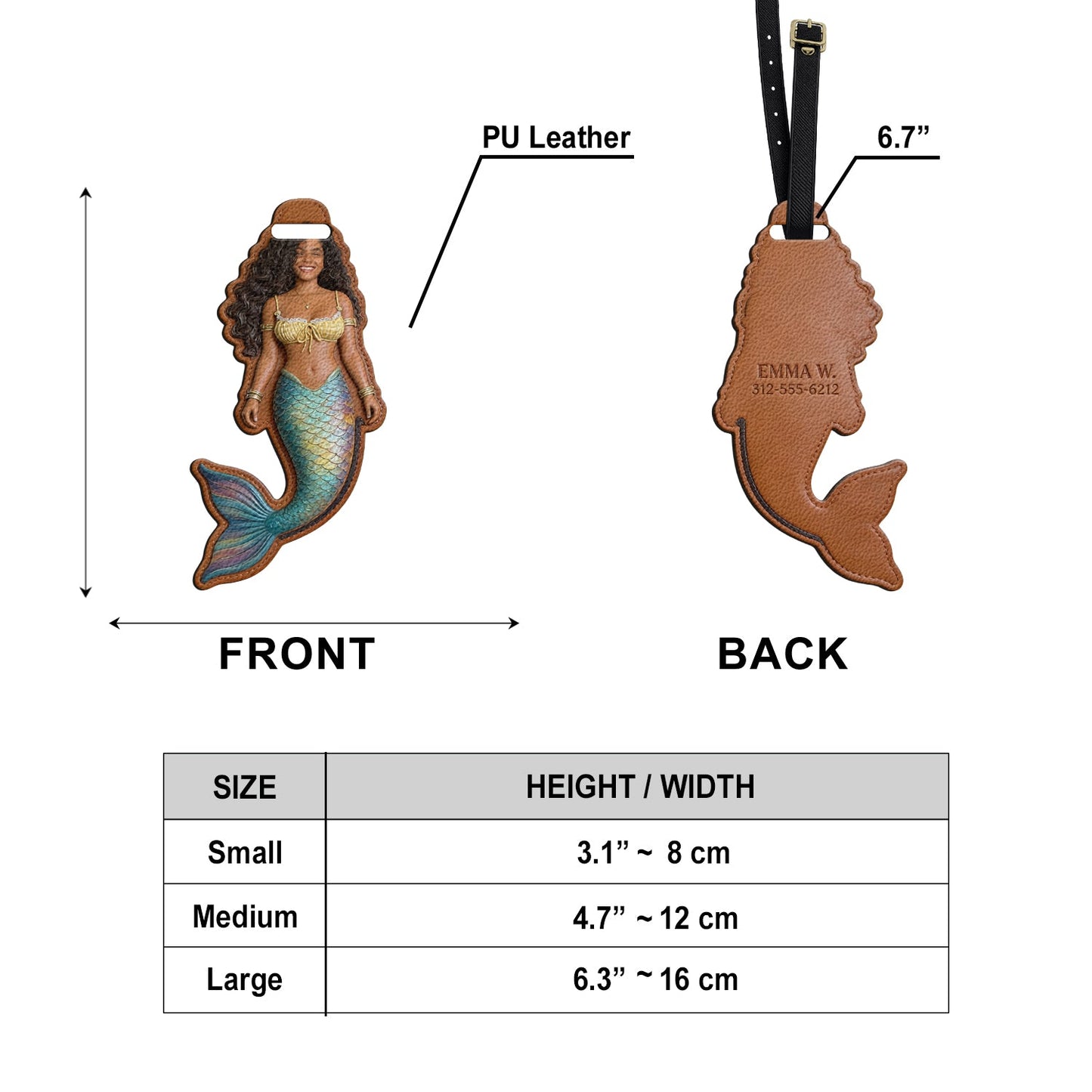 Beach Lover - Personalized Mermaid Luggage Tag