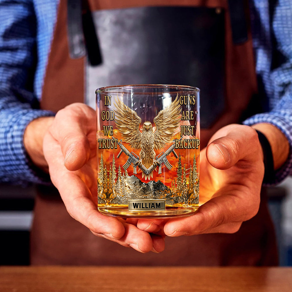 In God We Trust - Personalized Christian Whiskey Glass