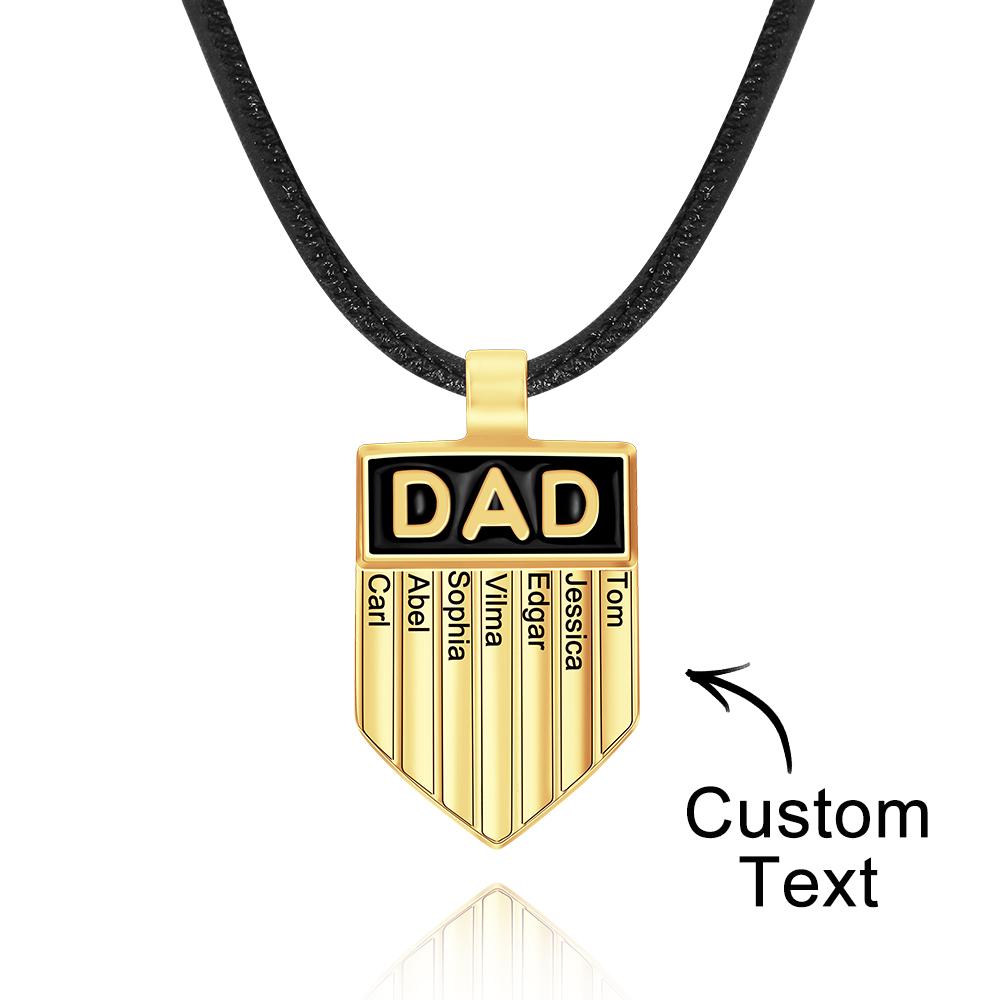 Best Dad Ever - Personalized Father Engraved Necklace
