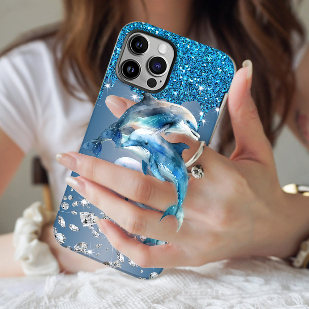 Beautiful Dolphins - Personalized Dolphin Full Print Phone Case