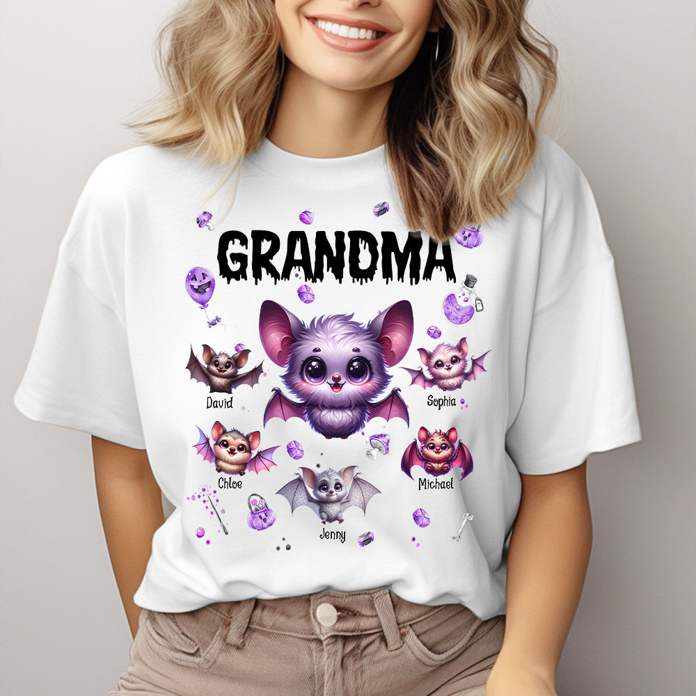 Grandma Of Littel Monsters - Personalized Grandma T-shirt And Hoodie