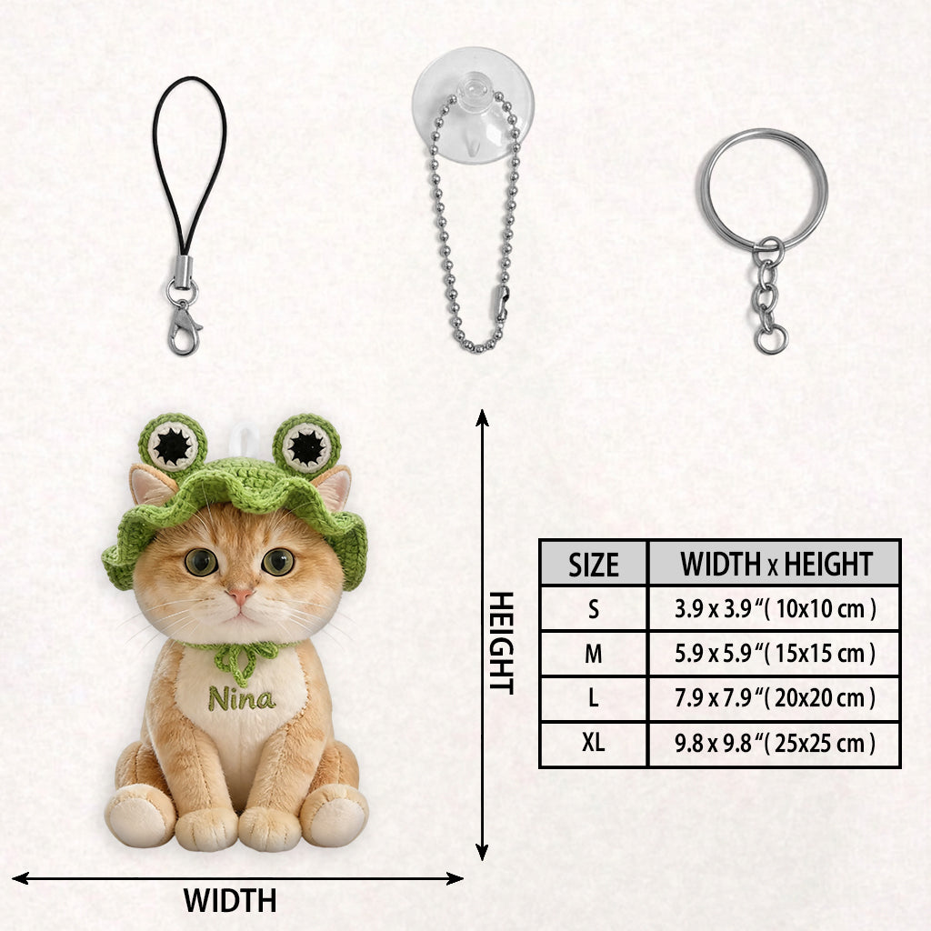 Always By My Side - Personalized Cat Plush Keychain