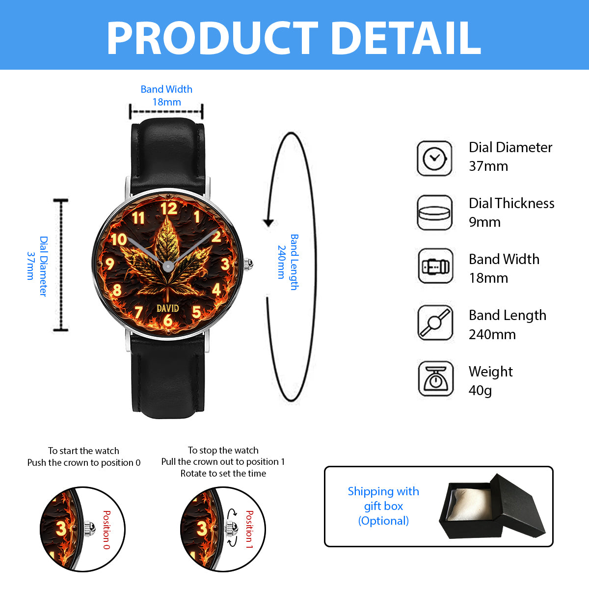 Fire Weed - Personalized Weed Hand Watch