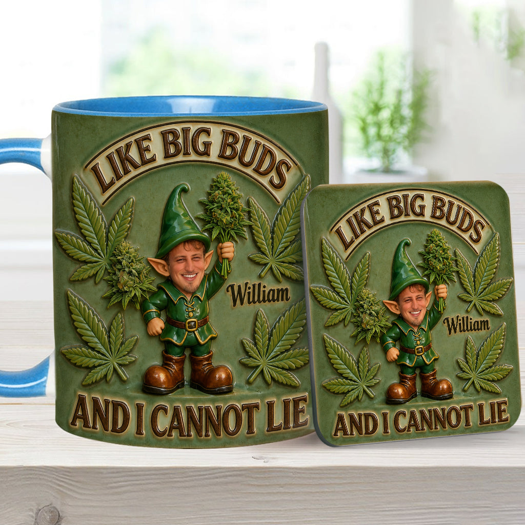 I Like Big Buds - Personalized Weed Accent Mug & Coaster