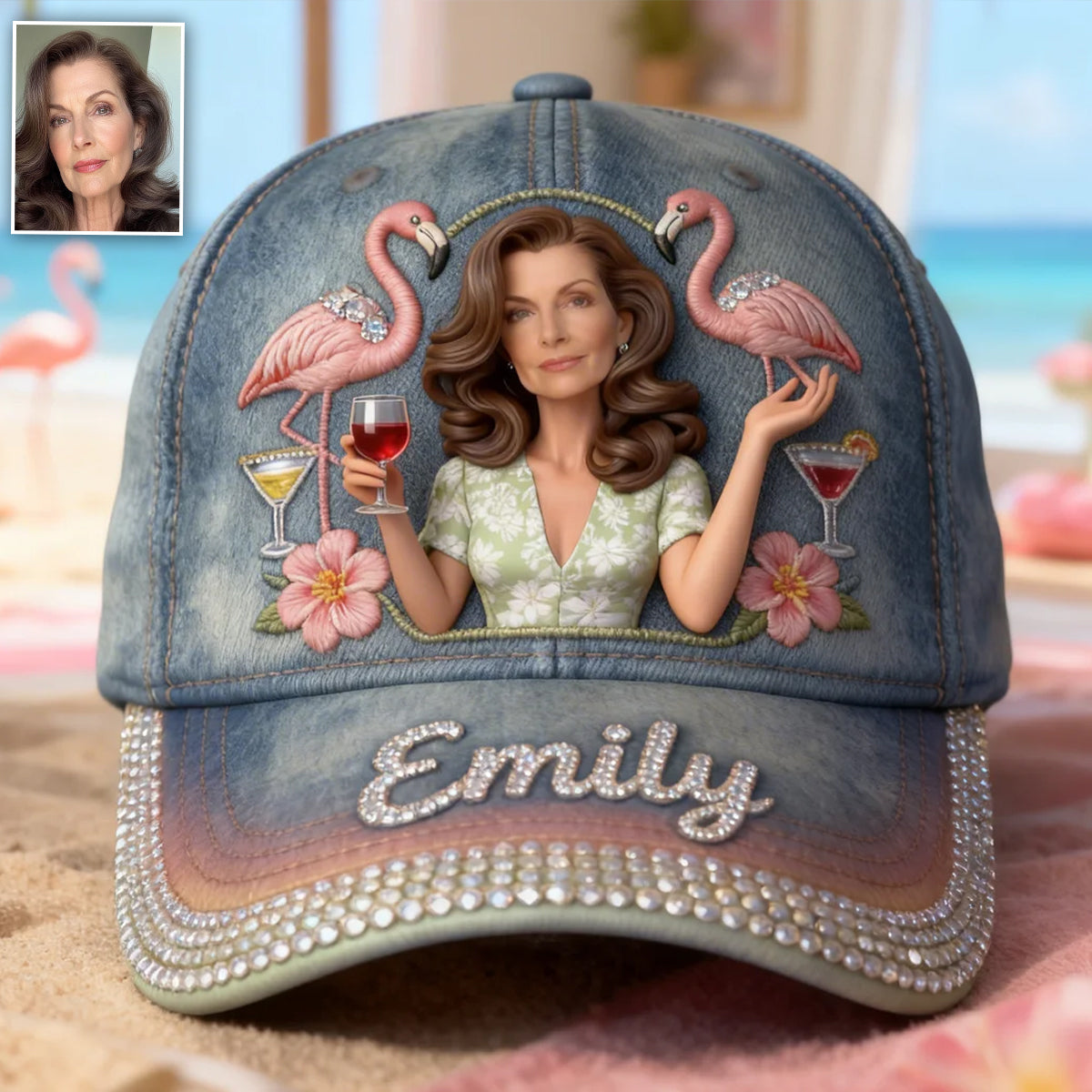 Custom Any Photo - Personalized Flamingo Classic Cap