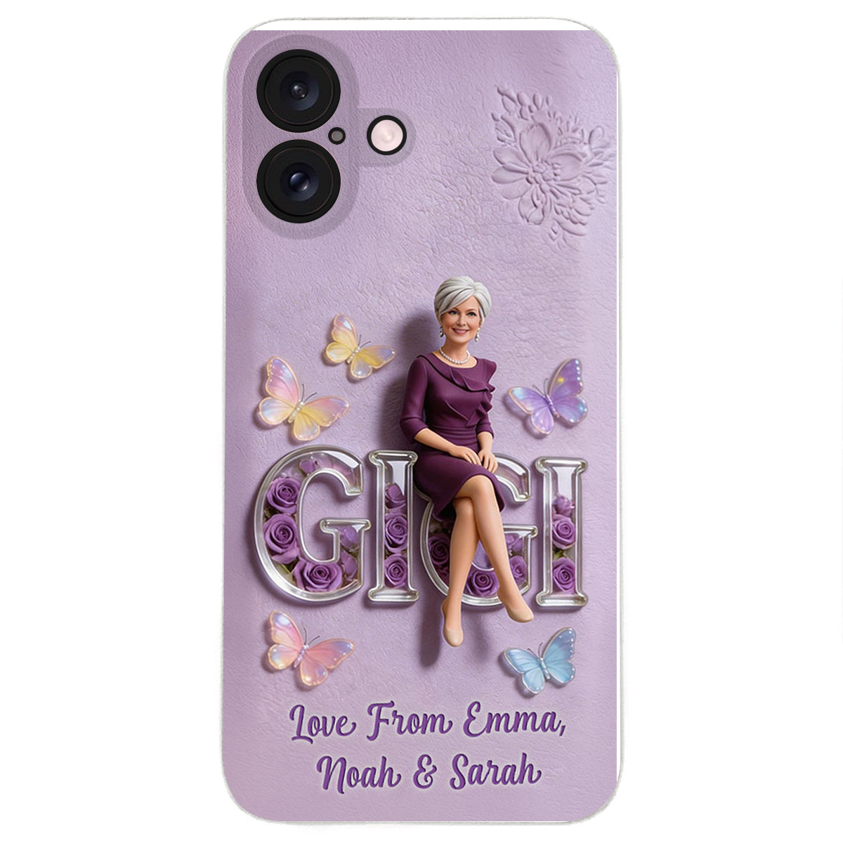 Custom Any Photo - Personalized Mother 3D Embossed Leather Phone Case