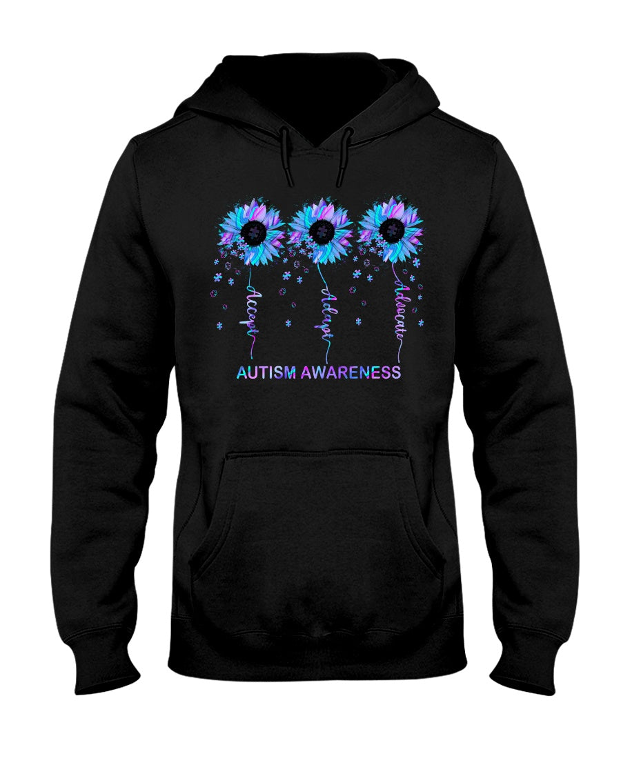 Accept Adapt Advocate - Autism Awareness T-shirt and Hoodie 0520