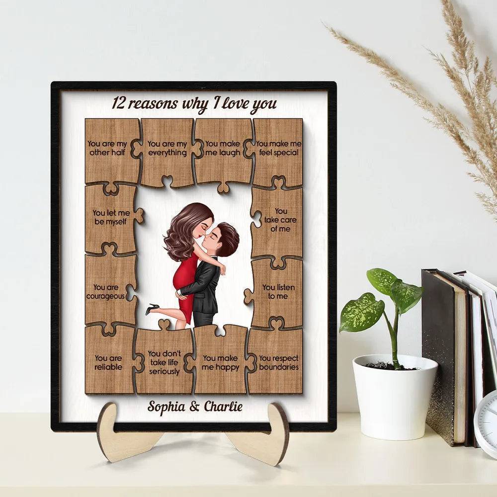 Countless Reasons of Love - Personalized Wooden Plaque for Valentine's & Anniversaries - A Unique ‘Why I Love You’ Tribute