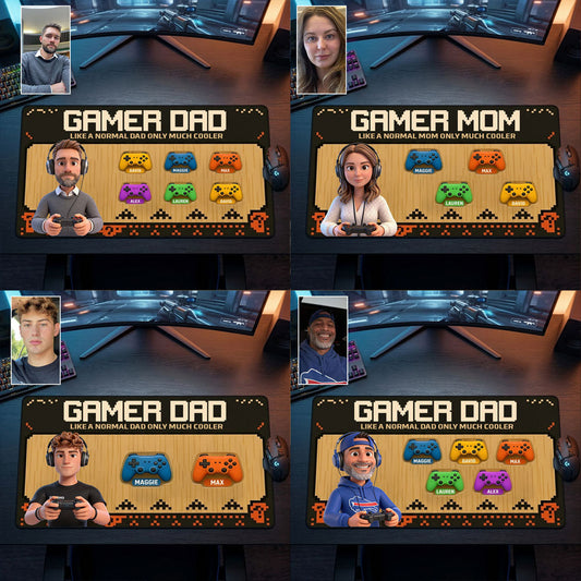 Gamer Dad - Personalized Video Game Mouse Pad