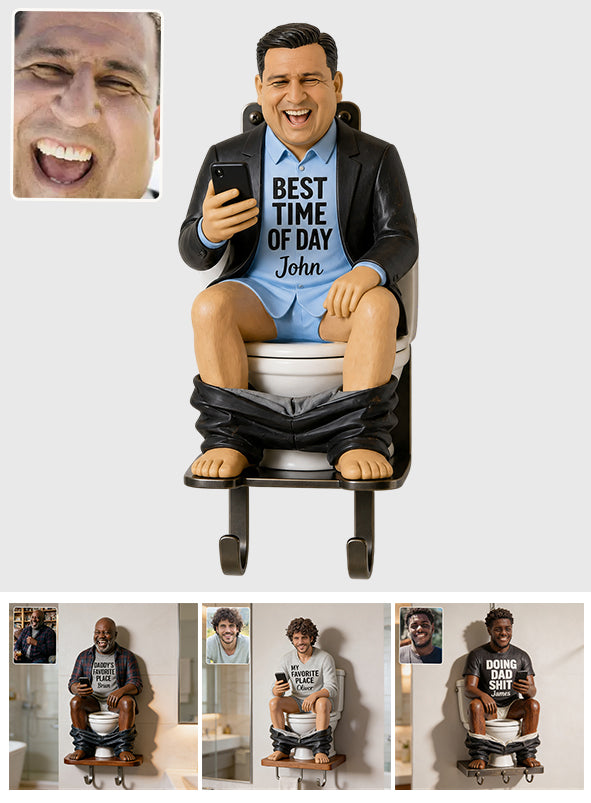 Funny Gift For Him - Personalized Father Custom Shaped Hanging Rack