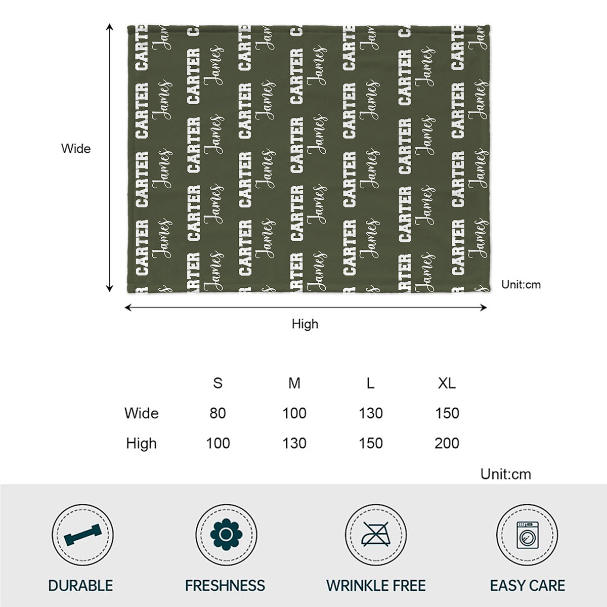 Custom Name Pattern - Personalized Father Blanket