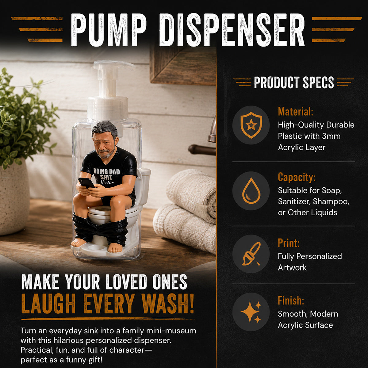 Doing Dad Sh*t - Personalized Father Pump Dispenser