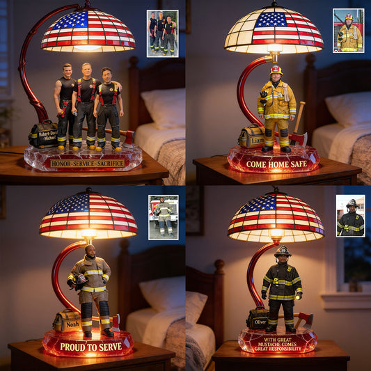 Come Home Safe Firefighter - Personalized Firefighter Acrylic LED Night Light