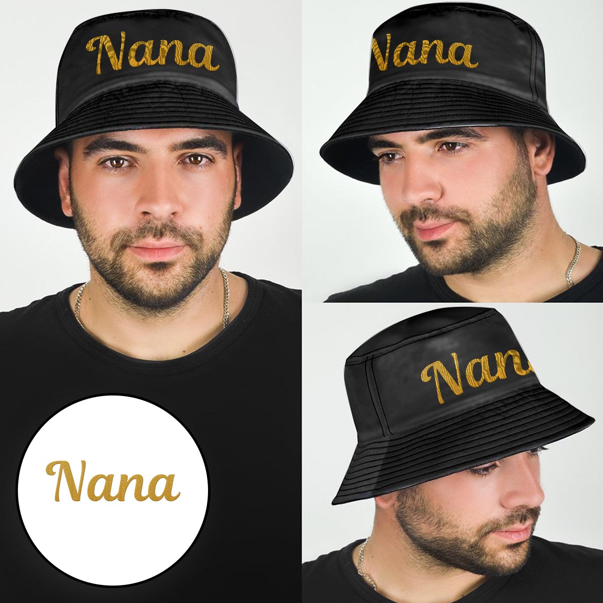 Custom Name - Personalized Grandma Embroidered Bucket Hat