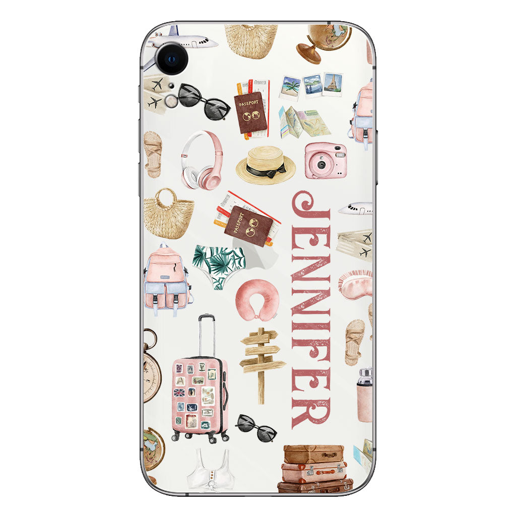 Just A Girl Who Loves Traveling - Personalized Travelling Clear Phone Case