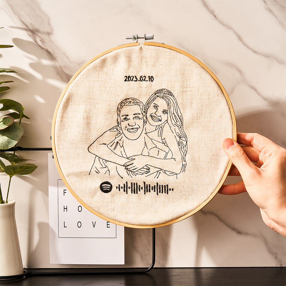 I Love You Forever - Personalized Couple Spotify Embroidery