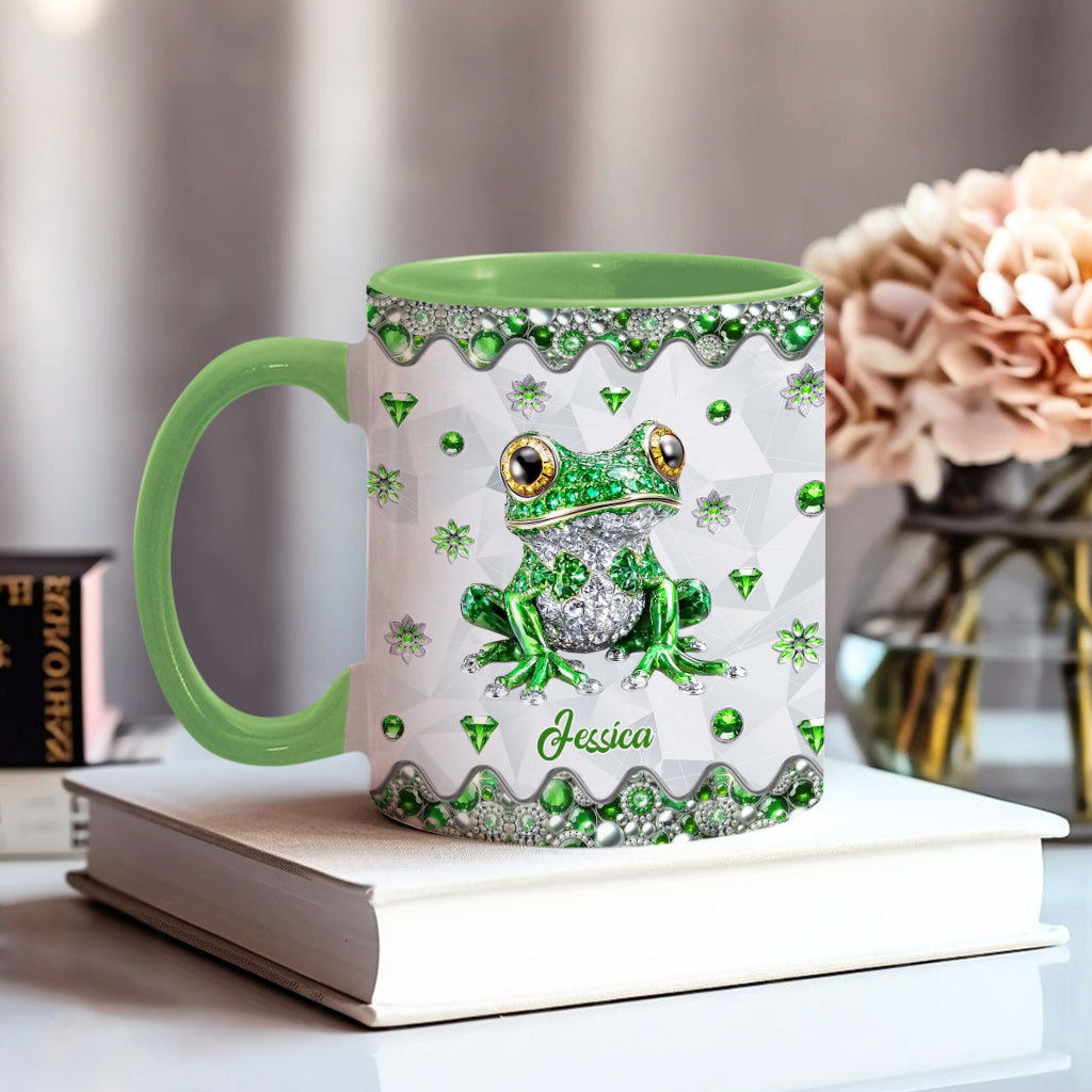 Just A Girl Who Loves Frogs - Personalized Frog Accent Mug