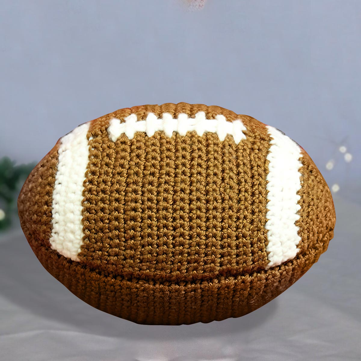 Knitted American Football Ball - Football Hand Knitted Doll