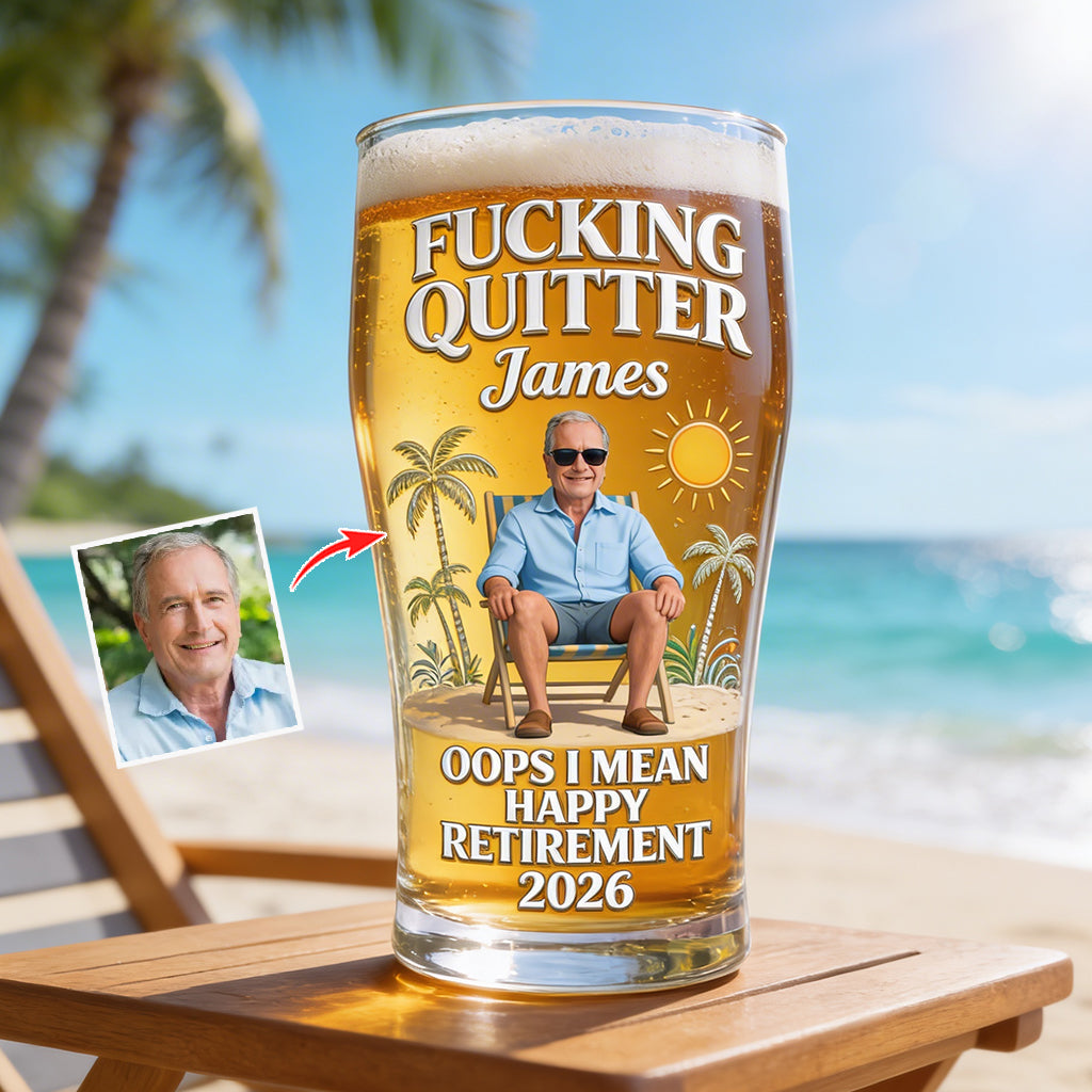 Happy Retirement - Personalized Retired Beer Pint