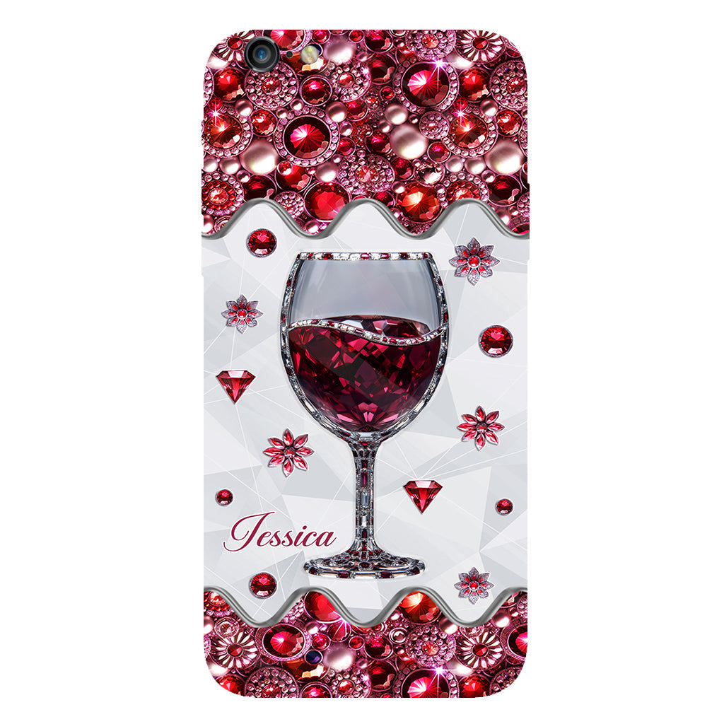 Just A Girl Who Loves Wine - Personalized Wine Full Print Phone Case