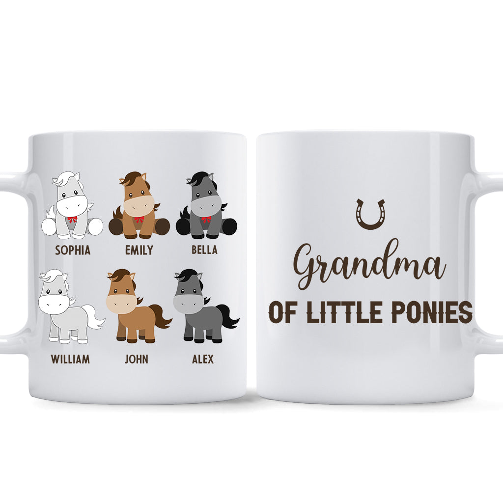 Daddy's Little Ponies - Horse gift for dad,grandpa, husband, him - Personalized Mug