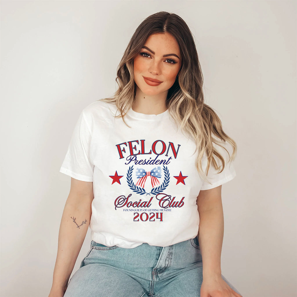FeI0n President Social Club Tshirt, President Trump Coquette Shirt, President 2024 Shirt, Republican Shirt, America Shirt