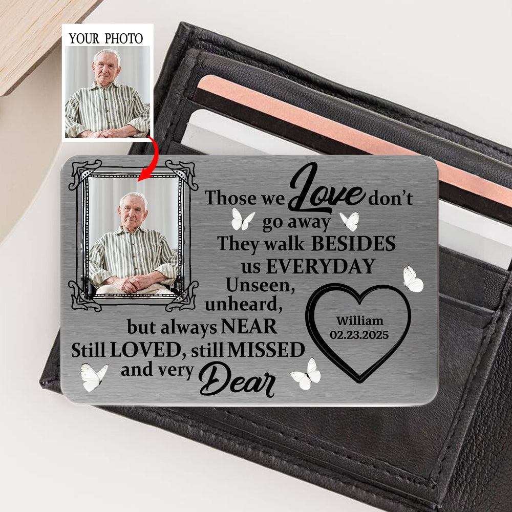 Custom Photo Wallet Card – Personalized Memorial Keepsake Metal Card