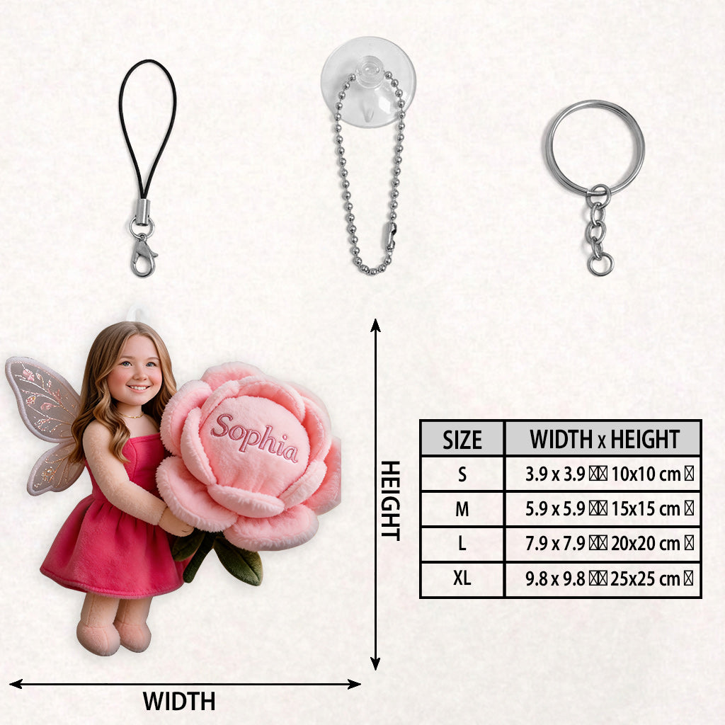 Custom Any Photo Little Fairy - Personalized Self Love Plush Keychain