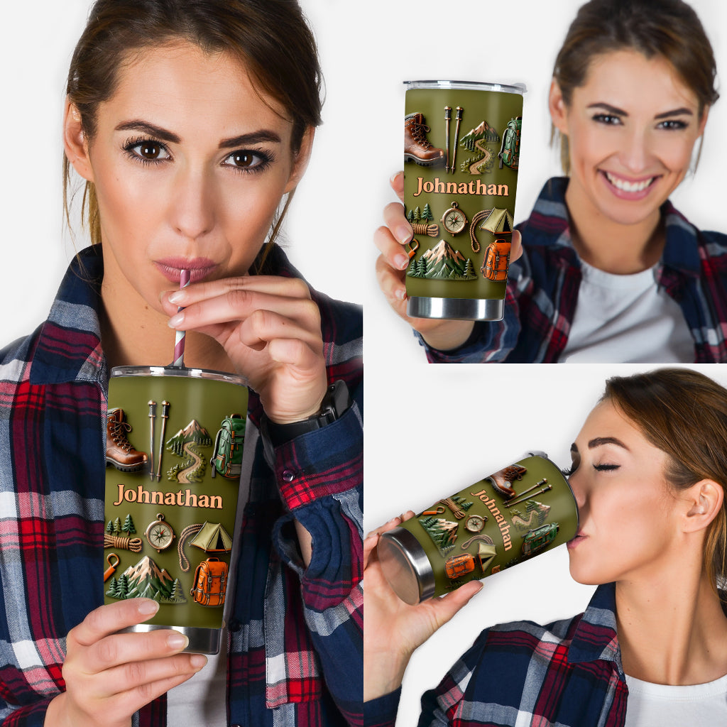 Hiking Makes Me Happy - Personalized Hiking Tumbler
