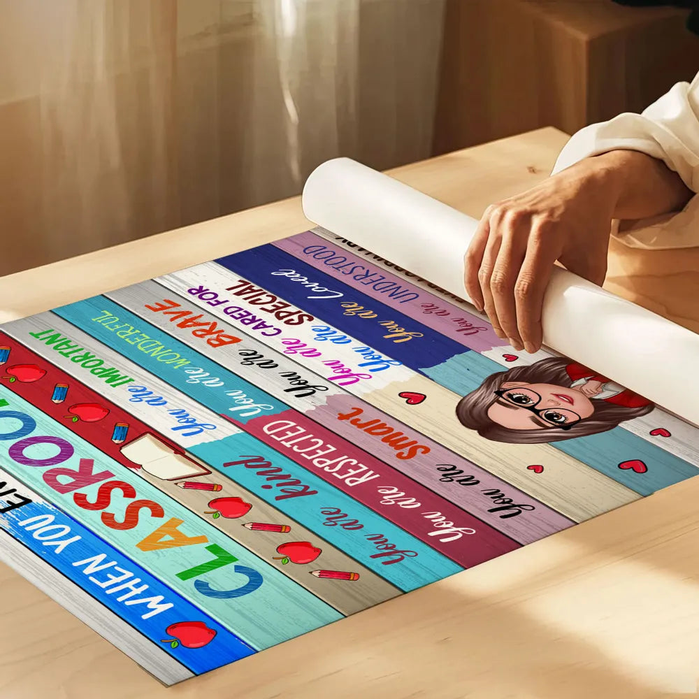 When You Enter This Classroom Poster – Colorful Back-to-School Wall Art for Teachers and Students