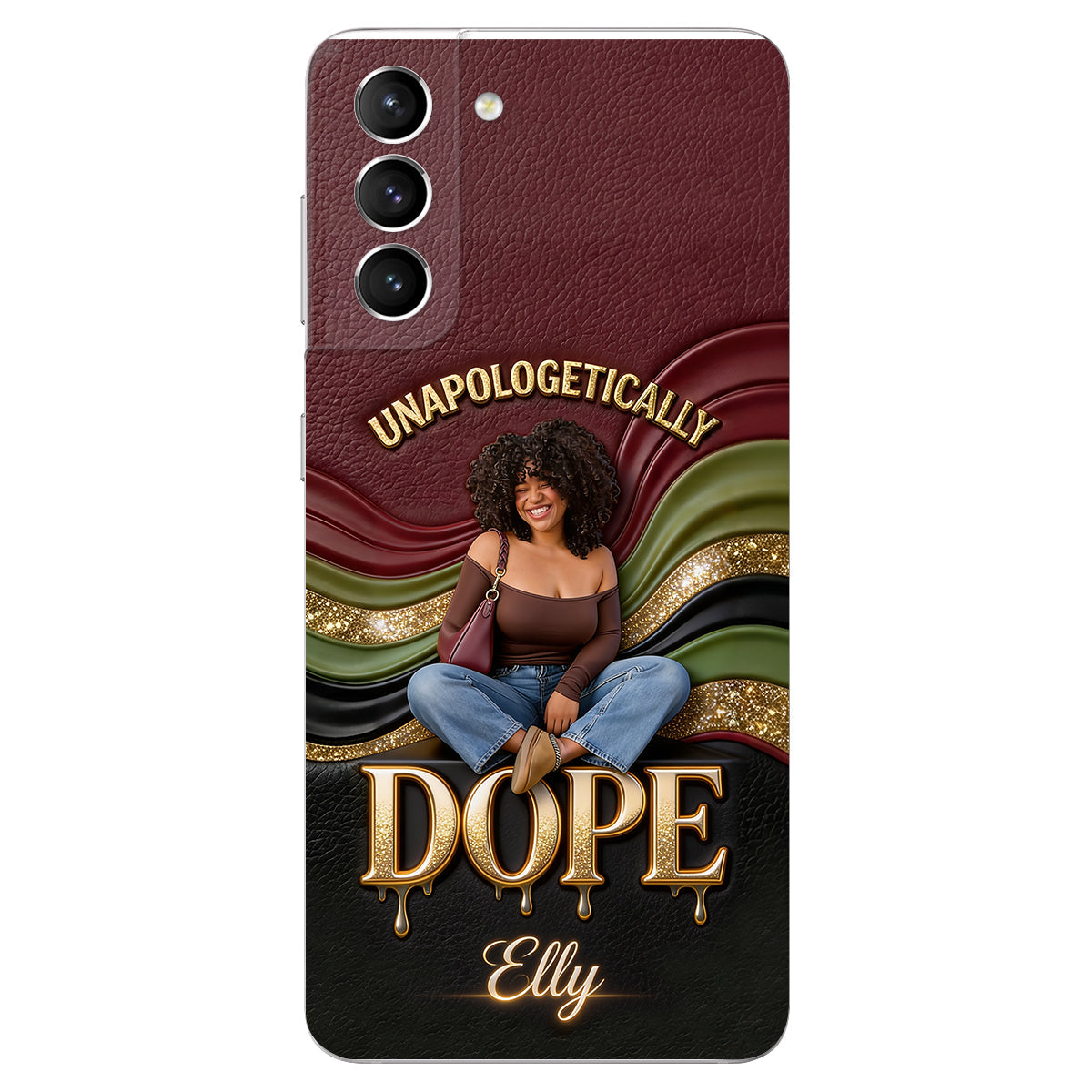Happy Juneteeth, Black History, Black Pride - Personalized African American 3D Embossed Leather Phone Case