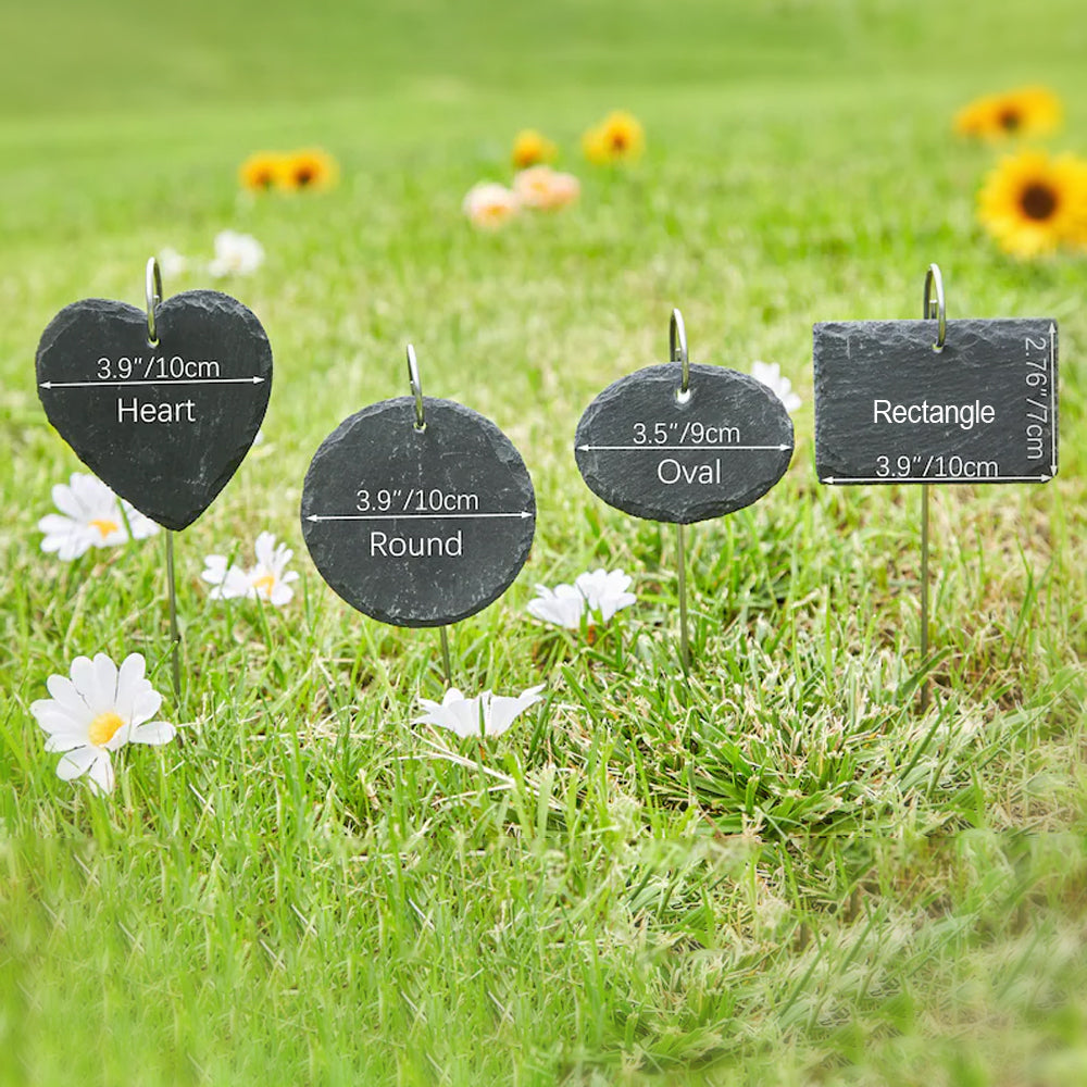 I Miss You - Personalized Dog Round Hanging Garden Slate